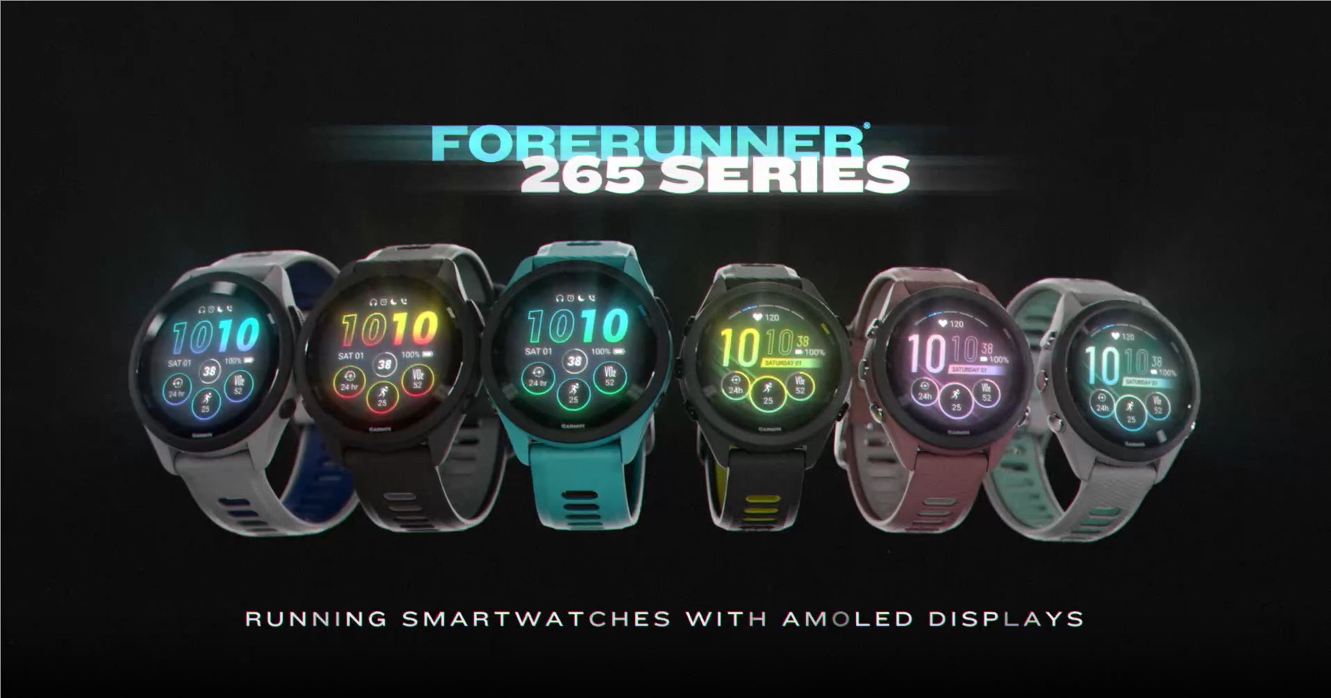 Garmin Forerunner 265S Running Smartwatch - Black and Amp